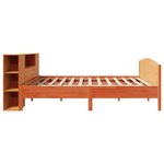 vidaXL Lit bibliothèque sans matelas cire marron 200x200 cm pin massif