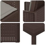 vidaXL Ensemble de salle à manger pour jardin avec coussin 5 Pièces PP
