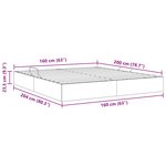 vidaXL Cadre de lit ottoman Bleu foncé 160 x 200 cm Velours