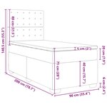 vidaXL Sommier à lattes de lit et matelas Gris clair 90x200 cm Velours