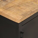 vidaXL Table basse 90x50x37 cm Bois massif de manguier brut