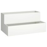 vidaXL Cache-pot de jardin Blanc 100 x 60 x 45 cm Acier