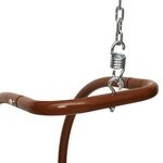 vidaXL Chaise à bascule avec coussin tissu et bois massif de peuplier