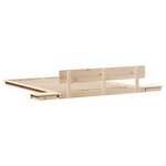 vidaXL Cadre de lit avec tables de nuit 140x200cm Bois massif