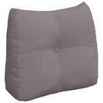 vidaXL Coussin de Dos Taupe 60 x 24 x 50 cm tissu