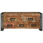 vidaXL Table basse Multicolore 90 x 50 x 38 cm Bois Recyclé Solide