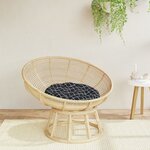 vidaXL Coussin rond motif à carreaux noir Ø 60 x11 cm tissu oxford
