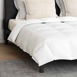 vidaXL Ensemble de Duvet avec oreiller 3 Pièces Blanc Plume de canard