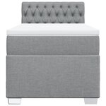 vidaXL Sommier à lattes de lit avec matelas gris clair 80x200 cm tissu