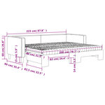 vidaXL Lit de jour avec gigogne et matelas taupe 80x200 cm tissu