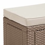 Keter Pouf de rangement Cube avec coussin Cappuccino