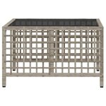 vidaXL Salon de jardin d'angle avec coussins 3 Pièces gris clair rotin