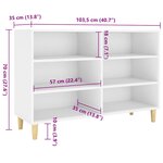 vidaXL Buffet blanc 103 5x35x70 cm bois d'ingénierie