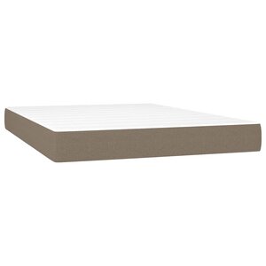 vidaXL Matelas de lit à ressorts ensachés fermeté moyenne Taupe 140x200x20 cm Tissu