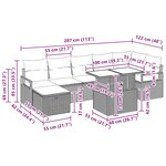 vidaXL Ensemble de canapé de jardin 8 Pièces Marron Poly rotin