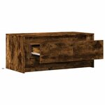 vidaXL Table basse avec lumières LED chêne fumé ois d'ingénierie