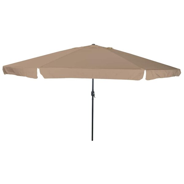 vidaXL Parasol de jardin Taupe 395 x 395 x 245 cm Polyester et Acier