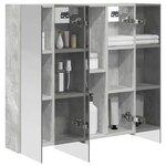 vidaXL Armoire Miroir de Salle de Bain Gris béton 70 x 14 5 x 70 cm