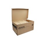 Pack and Move - Lot de 12 boites archives Taille XL - 54 x 36 x 28 cm - Caisse de stockage incluse
