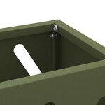 vidaXL Porte-parapluie avec stockage Vert olive 28 x 12 x 41 cm Acier