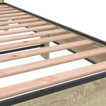 vidaXL Cadre de lit sans matelas chêne sonoma 200x200 cm
