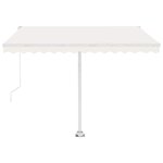 vidaXL Auvent automatique sur pied 300x250 cm Crème