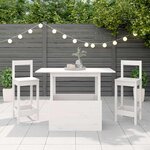 vidaXL Table de jardin blanc 100x50x75 cm bois massif de pin