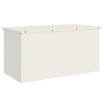 vidaXL Boîte de Rangement Extérieure Blanc 100 x 50 5 x 50 cm Acier