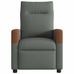 vidaXL Fauteuil inclinable de massage électrique gris foncé tissu