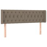 vidaXL Tête de lit à LED Taupe 147x16x78/88 cm Tissu