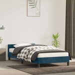 vidaXL Cadre de lit sans matelas bleu foncé 90x190 cm velours