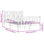 vidaXL Cadre de lit sans matelas blanc 120x200 cm bois de pin massif