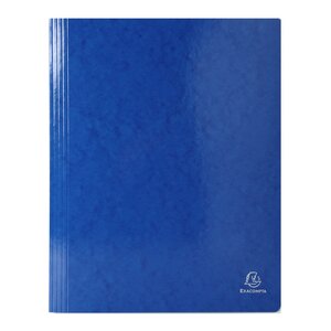 Chemise à lamelle classement lustrée pelliculée - bleu