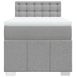 vidaXL Sommier à lattes de lit avec matelas gris clair 80x200 cm tissu