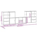 vidaXL Meubles TV 5 Pièces avec rangement ODDA blanc bois de pin massif