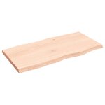 vidaXL Dessus de table bois massif non traité bordure assortie