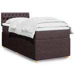 vidaXL Sommier à lattes de lit avec matelas Marron foncé 90x190 cm