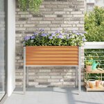 vidaXL Cache-pot de jardin Marron Clair 100 5 x 40 5 x 90 cm