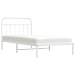 vidaXL Cadre de lit métal sans matelas et tête de lit blanc 100x200 cm