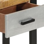 vidaXL Table console 110x30x76 cm bois de manguier massif brut