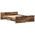 vidaXL Cadre de lit sans matelas chêne fumé 140x200 cm