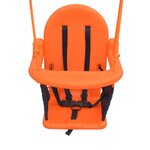 vidaXL Balançoire simple 2-en-1 et balançoire pour tout-petits Orange