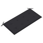 vidaXL Banc de jardin et coussin anthracite 112 cm Bois de teck massif