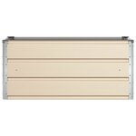 vidaXL Jardinière Ivoire 100 x 50 x 45 cm Acier galvanisé