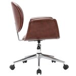 vidaXL Chaises pivotantes à manger lot de 6 marron similicuir