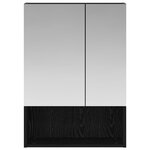 vidaXL Armoire Miroir de Salle de Bain Chêne noir 50 x 14 5 x 70 cm