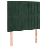 vidaXL Cadre de lit avec tête de lit Vert foncé 80x200 cm Velours