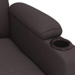vidaXL Fauteuil inclinable électrique Marron foncé Tissu