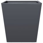 vidaXL Jardinières 2 Pièces anthracite 40x40x40 cm acier