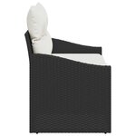 vidaXL Canapé de jardin avec coussin 123 x 62 x 69 cm polyrotin